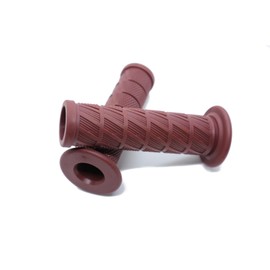Beatus Retro Design Bike Handle Grip 22.2mm Universal Grip Left and Right Set (Brown)