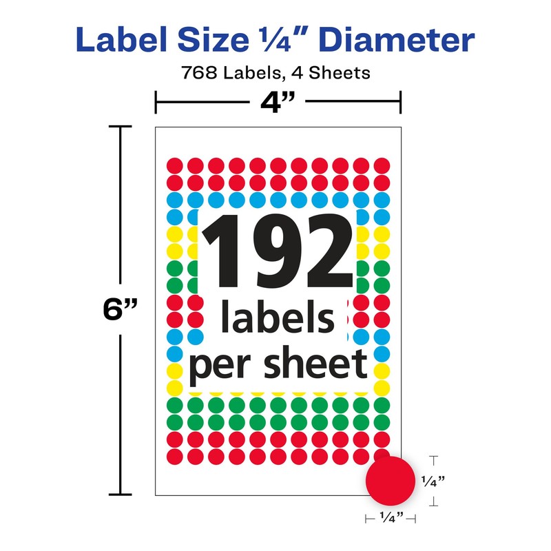 Avery Printable Address Labels with Sure Feed, 1-1/3" x 4",