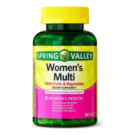 Multivitamínico Multi Spring Valley para mujer, 150 tabletas, sabor sin sabor