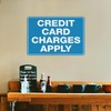 Compladeta Credit Card Charges Apply Sign For Business 8""X12"" Rust
