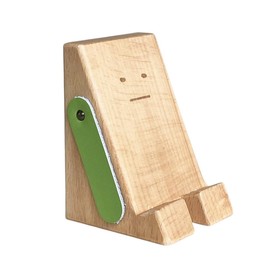 TOSMU 70111 Bo-chan Smartphone Stand Wooden Green Cute Green