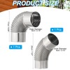 PATIKIL 90 Degree Stove Pipe and 45 Degree Chimney Flue