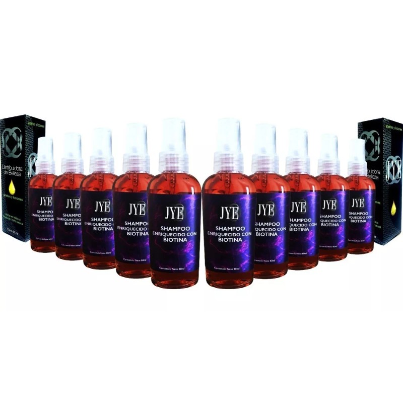 JYE 10 Frascos Shampoo Jye Organicode Biotina Jye 600 Ml