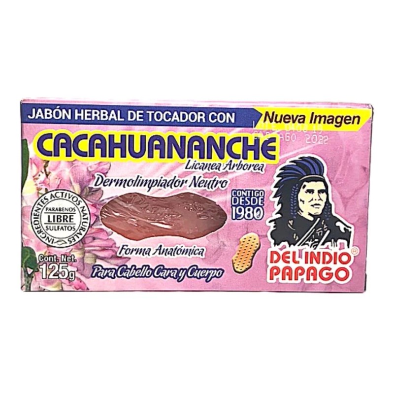 Del Indio Papago Pack De 5 Jabón De Cacahuananche Del