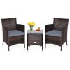 KOTEK 3 Piece Patio Furniture Set, Outdoor Wicker Conversation Set