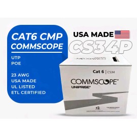 Commscope CS34P 23/4P Cat6 F/UTP WebTrak Plenum Shield Network Cable Blue /100ft