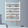 Wall Mounted Earring Organizer, Earring Holder Organizer Wall,Solid Wood Earring