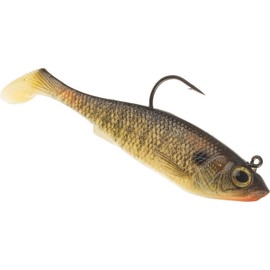 H2O Xpress 4" Pre-Rigged Swim Shad, Life-Like, 3 Pack, Male Bluegill, Bass Fishing Swimbait