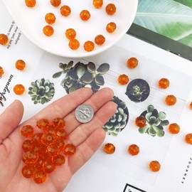 COIRIS 70pcs Glass Crystal Beads 12mm Orange Faceted Rondelle Shape Spacer Beads for Necklace Bracelet Jewelry DIY (GB-12-Orange)