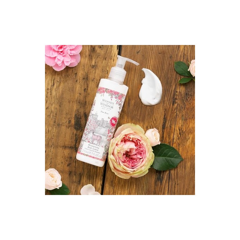 Woods of Windsor Body Lotion, Floral Moisturiser for Women, Fast