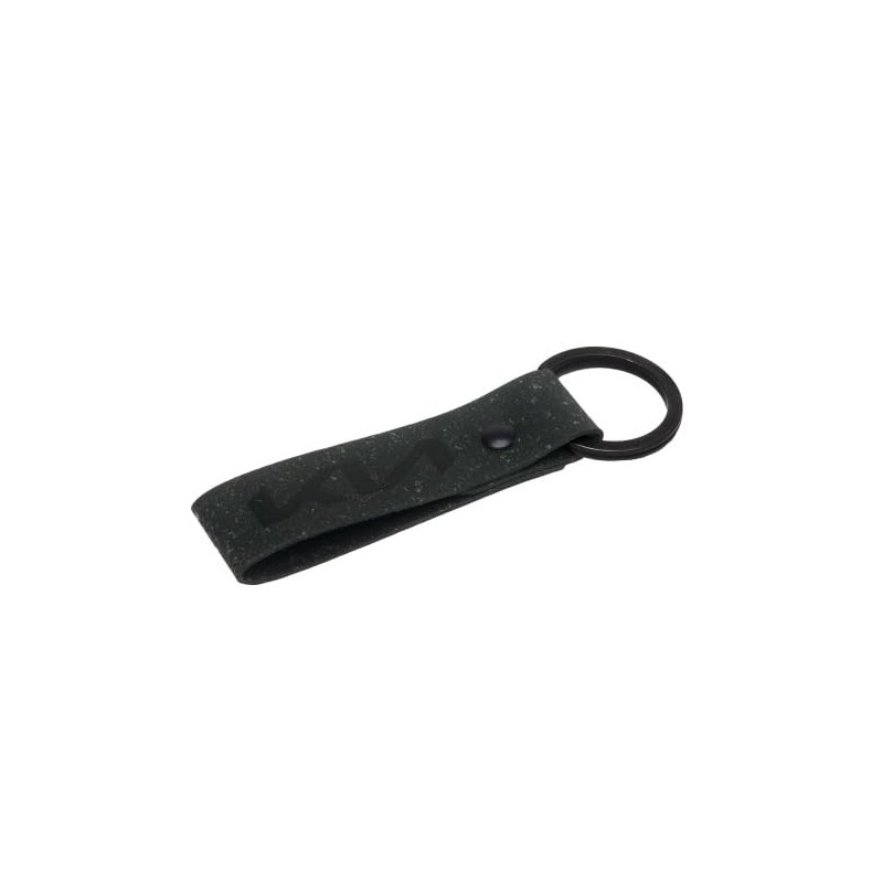 Kia Leather key ring made of recycled leather, midnight black,