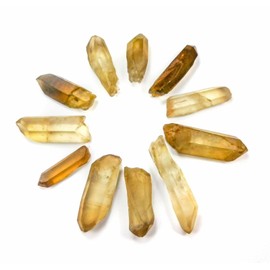 Natural Untreated Citrine Crystal Point (3 pcs ) from Congo Rough Raw Stones