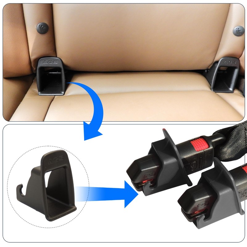 JHKLS ISOFIX Interface Belt Latch Guide, 2 Pcs Car Seat