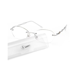 LUFF 1PC Stylish rimless reading glasses for women anti-blue light,Fashion Comfortable and lightweight Frameless computer reader