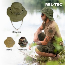 Miltec British Military Style Olive Drab Rip Stop boonie Hat With Neck Flap (XX-Large)