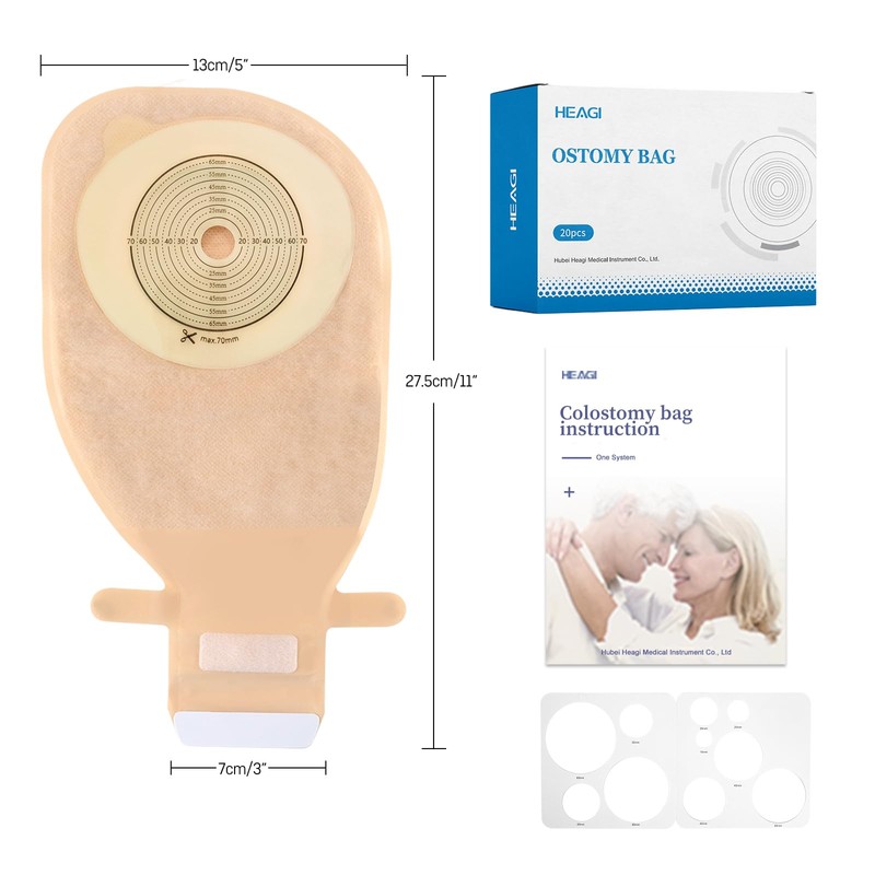 Heagimed Ostomy Bags - Pack of 20 Colostomy Bags Max