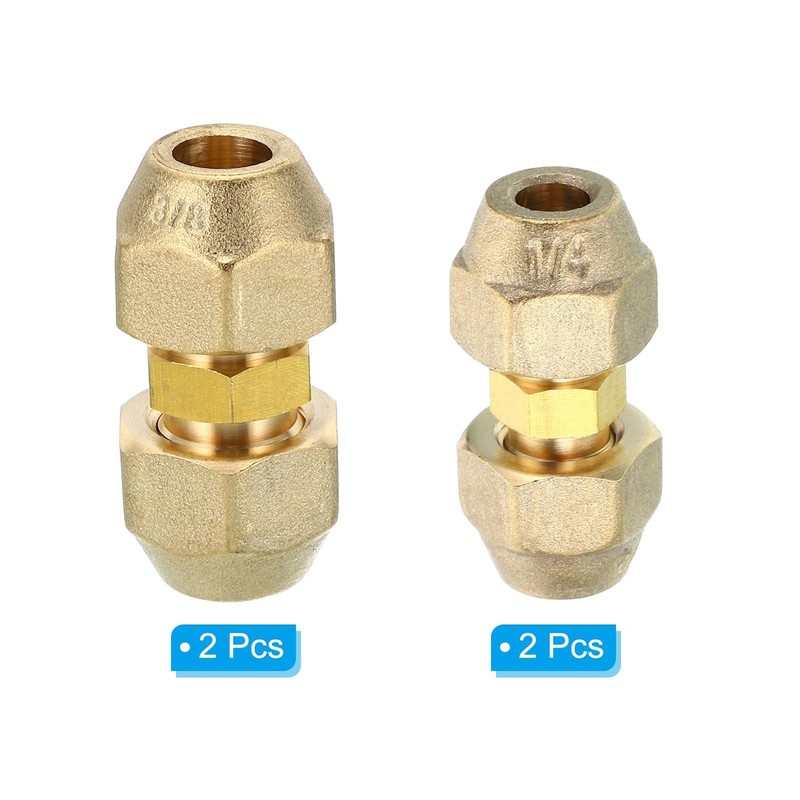 TA-VIGOR 2PCS Pipe Extension Joint Connector Set, Copper Pipe Coupling