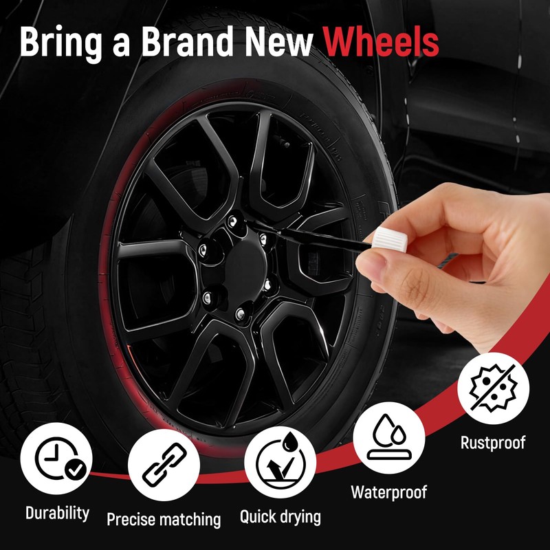 Gloss Black Rim Touch Up Paint - Wheel Repair Kit