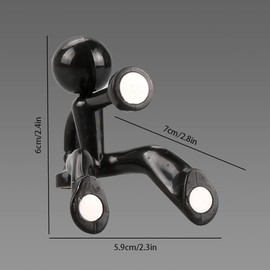 GLADFRESIT Magnetic Key Holder - Magnetic Man Key Hook Wall Key Holder Magnets Home for Any Metal Surface(Red)