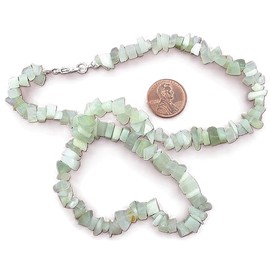 NEW JADE CHIP BEADS 18" NECKLACE + CLASP
