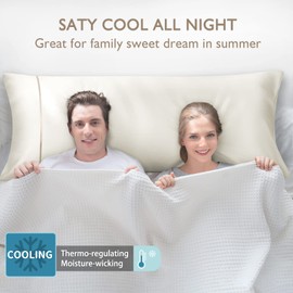 Satin Body Pillow Pillowcase 20x54: Silky for Hair and Skin, Vibrant Shine, Ultra Soft Breathable Smooth Long Pillow case with Envelope Closure, Ivory, 1 Pack