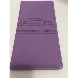 Unbranded Car Registration and Insurance Card Holder -Leather Vehicle Glove Box Automobile