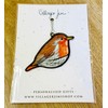 Image Industry Bobbin Robin Stained Glass Effect Suncatcher - Garden