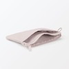 Wrinkle Nylon Flat Pouch, Pink, M, Approx. 7.5 x 5.3
