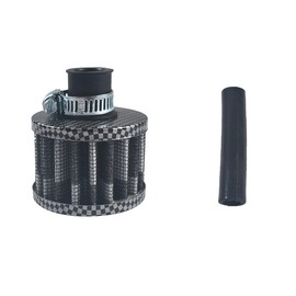 MBGYL Air Filter&rubber hose for intake chamber Black Universal for Car and Motorcycle