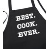 Comical Chef Apron Best Cook Ever, Black Kitchen Aprons, Full