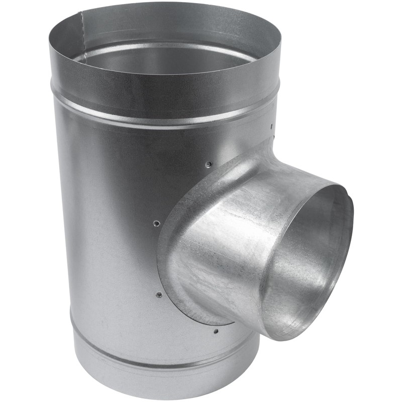 8'' Inch Duct T-Joint Splitter to 6" Inch 90° Degree
