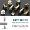 HSEAMALL 120 Sets of Book Screws, Leather Rivets, Chicago Screws,