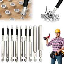 K5 Allen Wrench Drill Bit Set,2025 High Magnetic Screwdriver Drill Bit Set Allen Wrench Screwdriver Set,Suitable for Home Repair,Long Allen Socket Set Workshop Work, Car Work Portable
