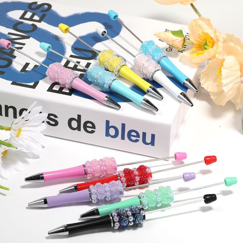 【P206】5pcs Beadable Pens pearl flower shape:_SL304005