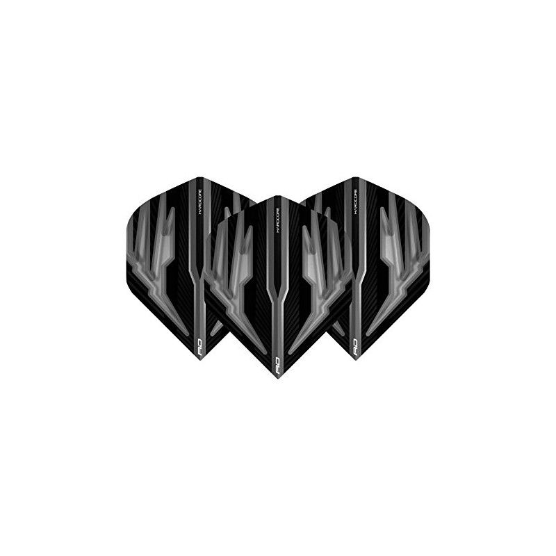 Hardcore Radical Black & Grey Extra Thick Standard Dart Flights