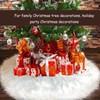 35.4in Christmas Tree Skirt White Fine Workmanship Soft Thick Fluffy