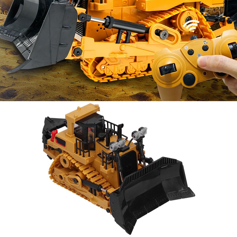 1:24 9CH TrackType Tractor Toy 2.4G Remote Control Engineering Vehicle