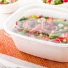 Restaurantware LIDS ONLY: Pulp Tek Plastic Flat Lids 100 Disposable