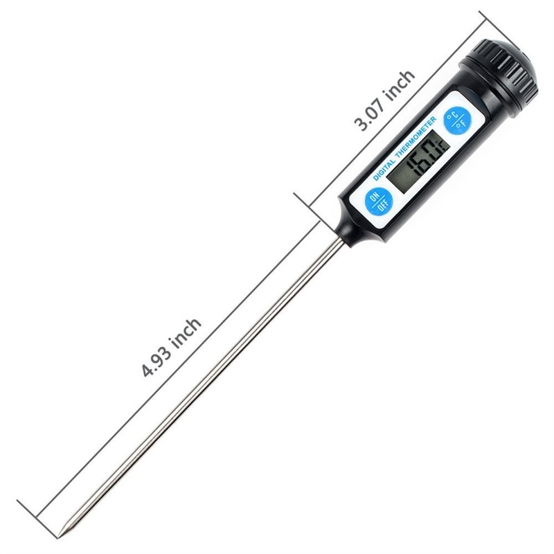 Anpro Digital Kitchen Thermometer - Long Probe LCD Display Thermometer