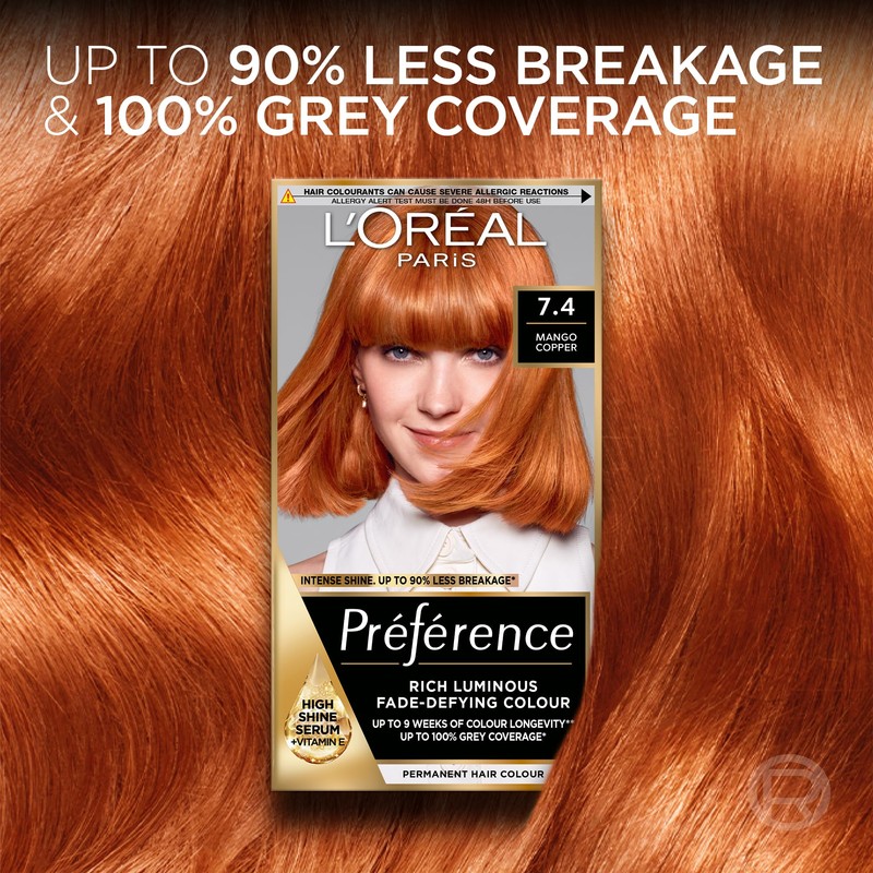 L'Oreal Paris Preference Hair Dye, Luminous Permanent Rich Hair Colour,