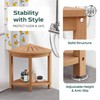 BEKVEM Waterproof Corner Shower Stool for Inside Shower, Poly Lumber
