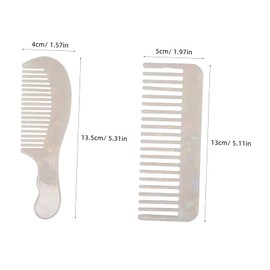 Beavorty 2pcs Acetate Comb Portable Travel Hair Grooming Tool with Short Ergonomic Handle for Women Detangling Small Comb for Various Hair Types and Everyday Use