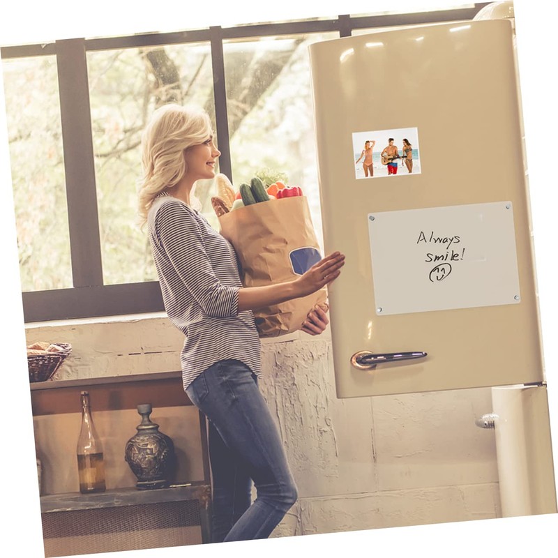 STOBOK Magnet Reminder Erasable Blank Planner Magnetic Erase Wall Fridge