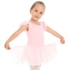 Maillot de ballet sin mangas para niñas con falda, estampado