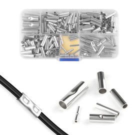 200 Stück Stoßverbinder Stossverbinder Nicht Isoliert – Kabelverbinder Aus Kupfer In 6 Größen – Silberne Kabel Quetschverbinder Für Elektrische Verbindungen Und Crimp-Anwendungen