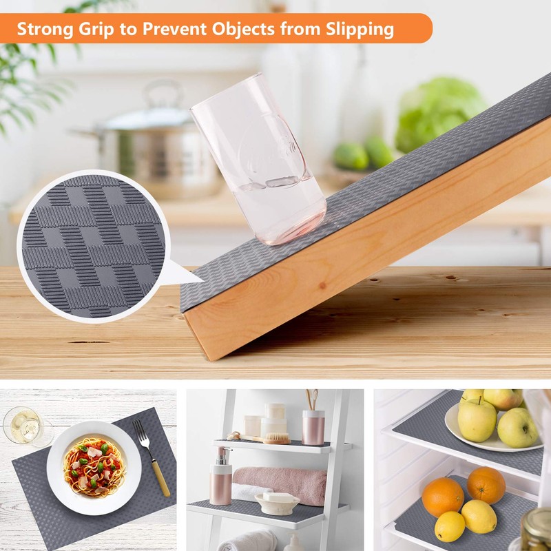 StaHom Shelf Liners for Kitchen Cabinets Refrigerator Liners Waterproof &