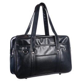 OSALADI Japanese Style Handle Bag PU Computer Bag for Men Women Waterproof Commuter Briefcase