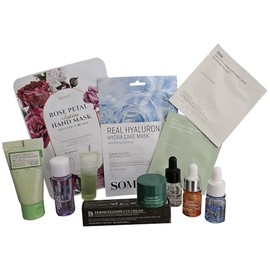 Kit de Viaje Basico de Skincare Coreano con Minis Kbeauty, ideal para viajes o para tu cosmetiquera, kit para el día a día, varias marcas (Kit C)