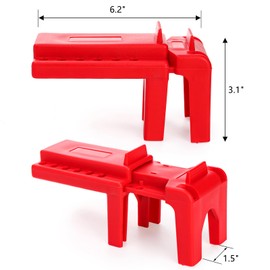 Frcctre 2 Pack Ball Valve Lockout, Small Adjustable Safety Lock Industrial Faucet Handle Lock Pipe Valve Locking Device Water Spigot Lock for 1/2"-2-1/2" Outside Pipe Diameter