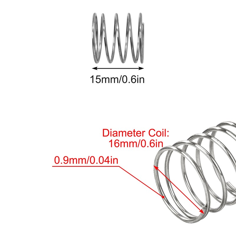 GUNGY Compression Spring Stainless Steel Spring Compression Springs 15 mm